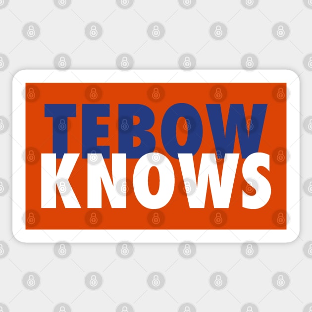 Tebow Knows Sticker by StadiumSquad